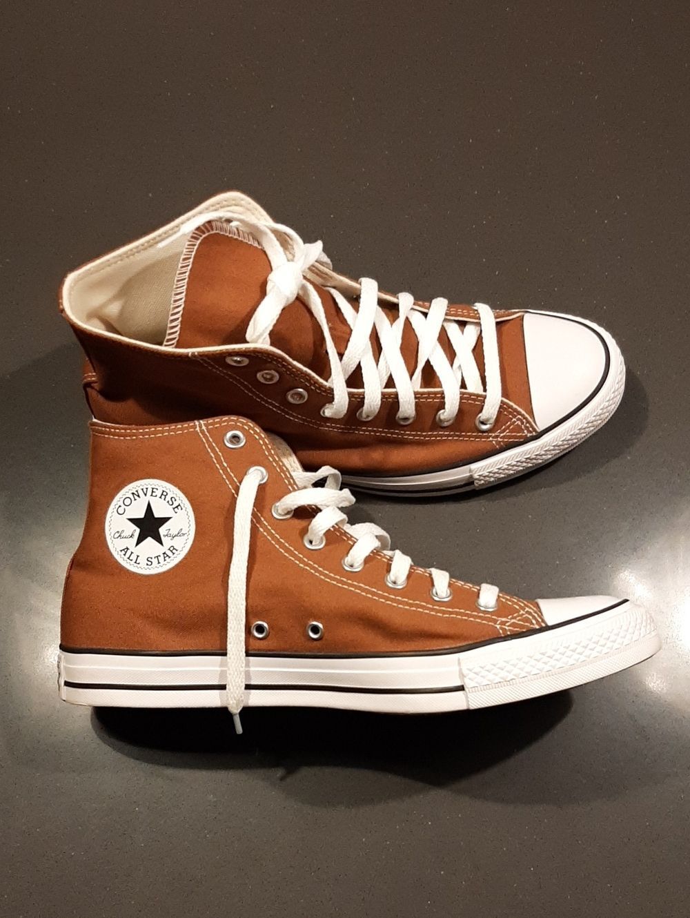 Converse Chuck Taylor All Star High Top Sneakers Brown Canvas Men's 10 Womens 12